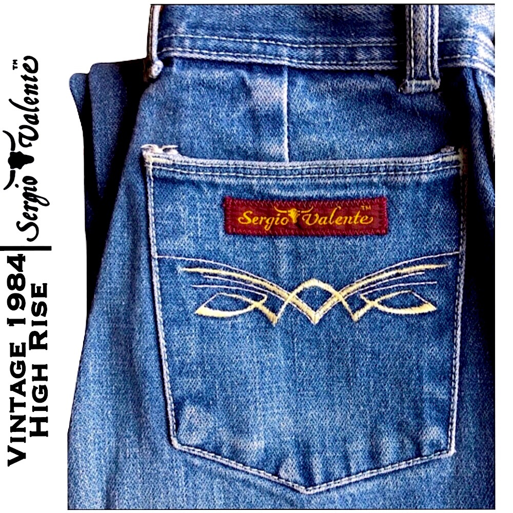 💥VINTAGE 80’s💥SERGIO VALENTE HIGH RISE Jeans Size 5 x 32” length